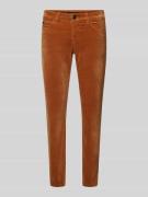 Slim fit broek met siernaden