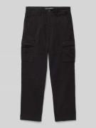 Regular fit cargobroek met labeldetail, model 'RYAN'