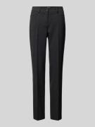 Straight leg stoffen broek met persplooien, model 'Jolie'