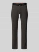 Slim fit broek met riem