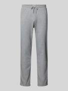 Regular fit sweatpants met structuurmotief