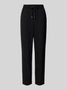 Tapered fit stoffen broek met elastische band