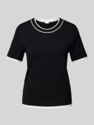 Regular fit T-shirt in fijn gebreide look