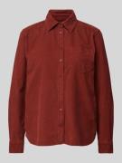 Regular fit corduroy blouse met borstzak