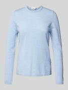 Pullover van scheerwol met labeldetail, model 'MERINO ON'