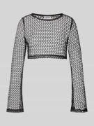 Korte pullover in mesh look, model 'DANICA'