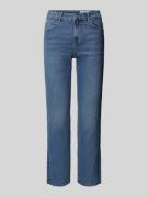 Regular fit high waist jeans met open zoom, model 'SHEILA'