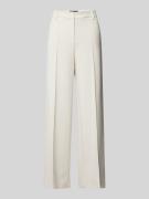 Wide leg pantalon met vaste persplooien