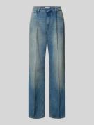 Wide leg jeans met bandplooien, model 'VECCHI'