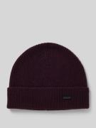 Beanie met labeldetail, model 'Xamiro'