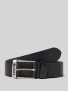 Leren riem met gegraveerd label, model 'NEW DUNCAN'