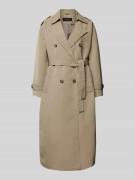 Trenchcoat met riem en schouderpatten