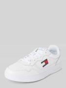 Leren sneakers met labeldetails, model 'CUPSOLE LEATHER'