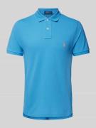 Custom slim fit poloshirt van puur katoen