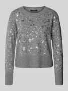 Wollen pullover met extra brede schouders