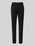 Skinny fit stoffen broek met vaste persplooien, model 'Lilyth'