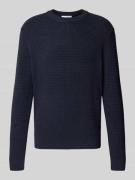 Gebreide pullover met ribboorden