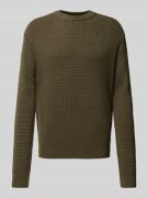 Gebreide pullover met ribboorden