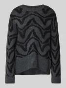 Oversized gebreide pullover met all-over motief, model 'JANE'