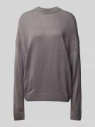 Oversized gebreide pullover met ronde hals