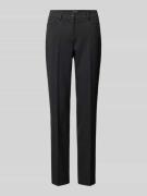 Straight leg stoffen broek met persplooien, model 'Jolie'