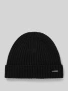 Beanie van wol met labeldetail, model 'FRANCIS'