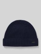 Beanie van wol met labeldetail, model 'FRANCIS'