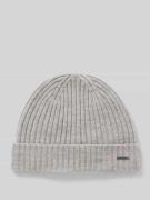 Beanie van wol met labeldetail, model 'FRANCIS'