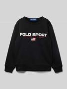 Sweatshirt met labelprint