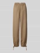 Relaxed fit stoffen broek met elastische band, model 'Ostera 3690'