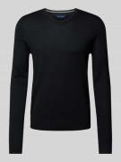 Gebreide pullover met V-hals