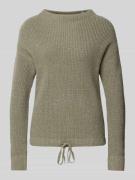 Gebreide pullover met ribboorden