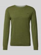 Gebreide pullover met ribboorden