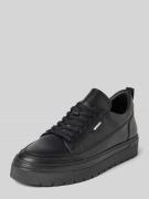 Leren sneakers met plateauzool, model 'FLINT IN CALF'