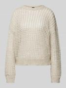 Gebreide pullover met broderie anglaise