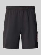 Sweatshorts met labeldetail