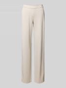 Wide leg stoffen broek met achterzakken, model 'Jenny'