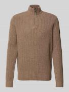 Gebreide pullover met opstaande kraag, model 'DRAGOALF'