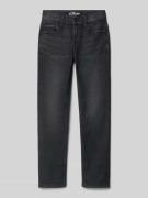 Regular fit straight leg jeans van katoenmix, model 'PETE'