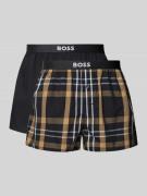 Boxershort met elastische band in een set van 2 stuks