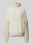 Oversized gebreide pullover met col, model 'Ferdolia'