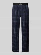 Straight leg pyjamabroek met label in band, model 'Urban Pants'