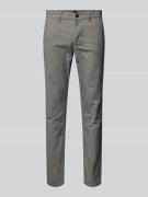 Slim fit chino in gemêleerde look