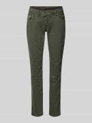 Slim fit jeans met asymmetrische knoopsluiting, model 'Malibu'