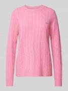 Gebreide pullover met kabelpatroon