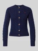 Wollen cardigan met kabelpatroon