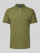 Custom slim fit poloshirt van puur katoen