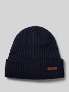 Beanie met labeldetail, model 'WILBERT'