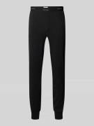 Regular fit sweatpants met elastische pijpboorden