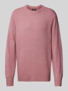 Regular fit gebreide pullover met ronde hals